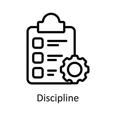 Discipline vector outline Icon Design illustration. Time Management ...