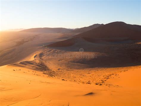 Sunrise at Dune 45 in Namib Desert, Namibia. Stock Photo - Image of ...