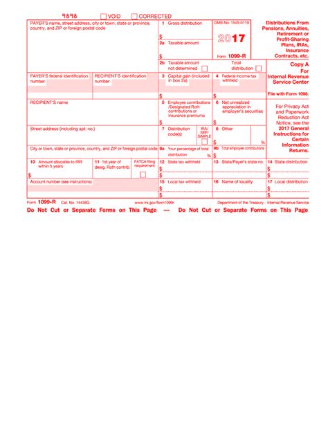 IRS 1099-R 2017 - Fill and Sign Printable Template Online | US Legal Forms