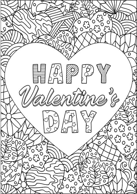 Valentine's heart with intricate designs - Valentine's Day Adult ...