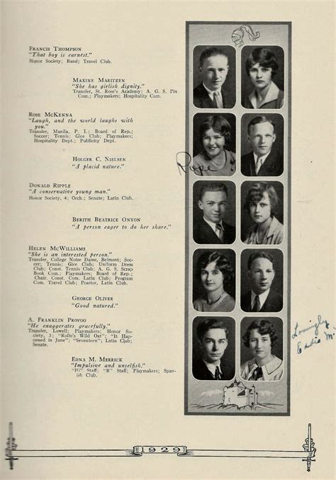 1929 Burlingame High School Yearbook, Burlingame, California ...