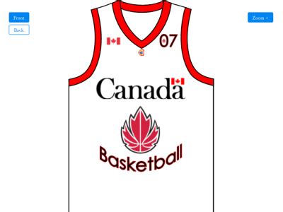 Team Canada Basketball Jersey Redesign (Front) by Kingston T. Lee on ...