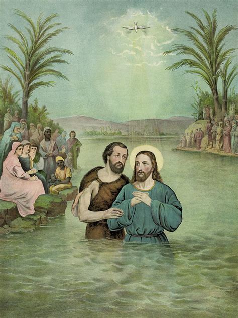 The Baptism of Jesus Christ Circa 1893 Painting by Aged Pixel - Fine ...