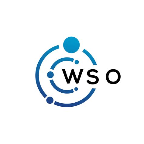 diseño de logotipo de tecnología de letras wso sobre fondo blanco. wso ...