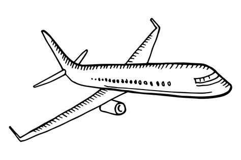 Airplane Sketch. Hand Drawn Jet. Plane D Graphic by onyxproj · Creative ...