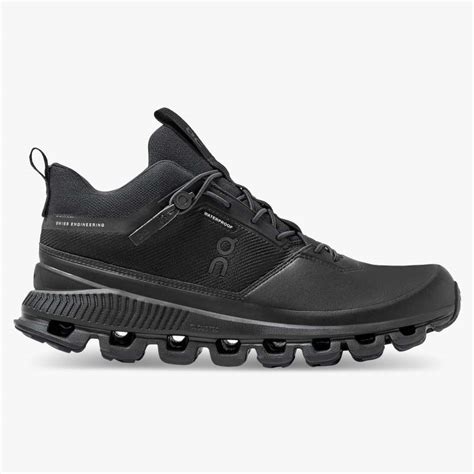 On Running Cloud Shoes Women's Cloud Hi Waterproof-All | Black ...