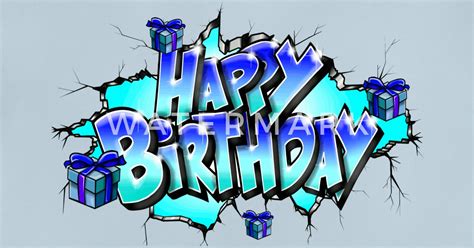 Happy Birthday Graffiti Art