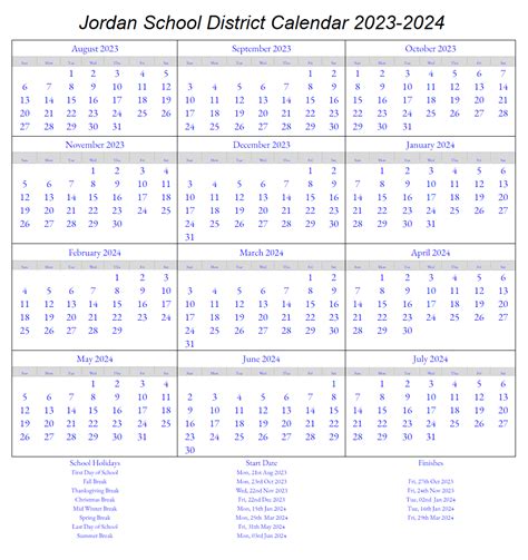 Jordan School District Calendar 2023-2024 School District Calendars