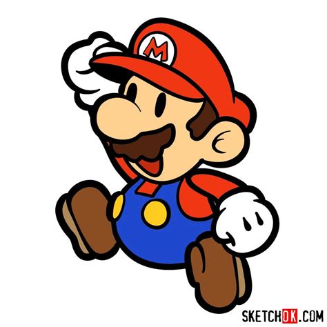 How to draw classic 2D Super Mario - Step by step drawing tutorials