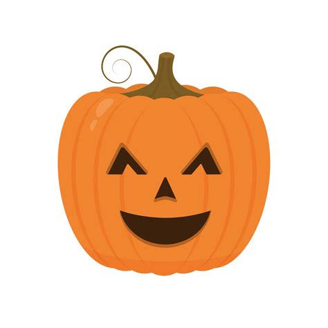 Halloween Pumpkin with funny face icon isolated on white. Cute cartoon ...