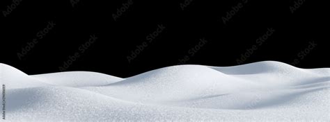 Isolated snow hills landscape. Winter snowdrift background. Stock ...