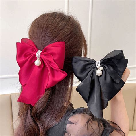 Hair Ribbons Long Bow Ribbon Ponytail Tie Fashion Hairpin Korean Hair ...