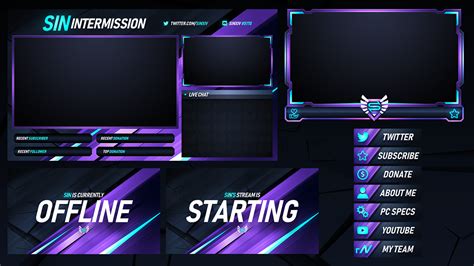 Twitch Livestream Designs (Stream Packages/Overlays)