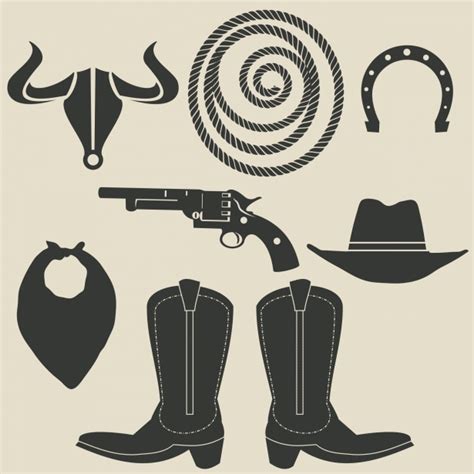 Cowboy Rodeo Clipart Set Free Stock Photo - Public Domain Pictures