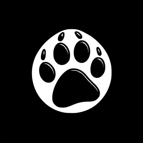 Paw - Black and White Isolated Icon - Vector illustration 24140323 ...