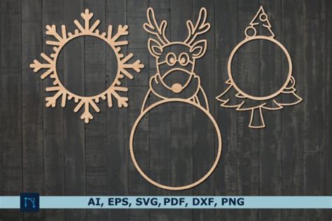 Christmas Photo Frame Decor SVG Bundle Graphic by NGISED · Creative Fabrica