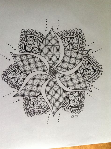 Monday's Mandala - #zentangle #zendoodle #zendala #mandala #art # ...