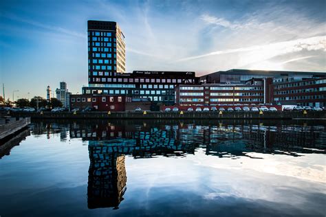 wallpaper buildings, windows, water, pond, reflection, city HD ...