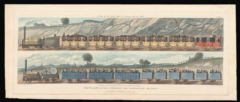 Travelling on the Liverpool and Manchester Railway [Pair of panoramas ...