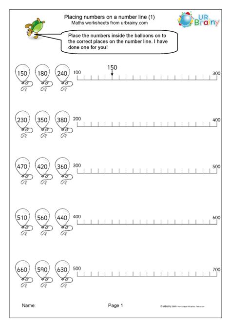 Placing numbers on a number line (1) - Number and Place Value by ...