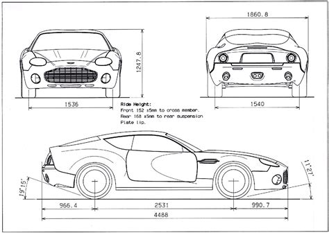 Aston Martin DB7 Zagato Blueprint - Download free blueprint for 3D modeling