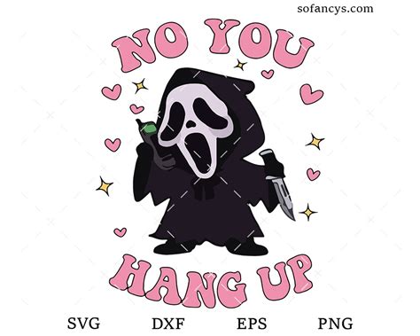 Baby Ghostface No You Hand Up SVG DXF EPS PNG Cut Files