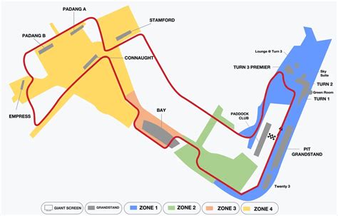 Singapore F1 Track & Grandstand Guide | Marina Bay Circuit | Marina Bay ...