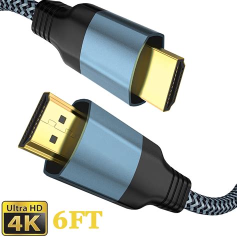 4K HDMI Cable 6ft XUDUO 2.0 High Speed HDMI Cord Nylon Braided ...