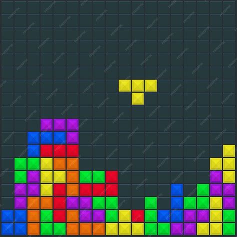 Premium Vector | Game tetris square template