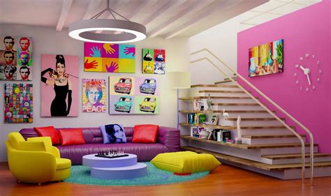 pop_art_interior_2_by_ultrarender-d60wpeo | Déco salon, Idee deco salon ...