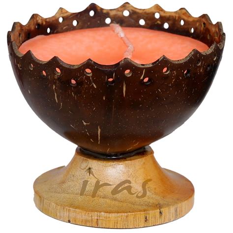 Antique Coconut Shell Candle at Rs 200/piece | नारियल के मोमबत्ती in ...