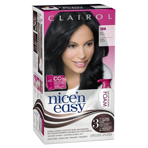 Clairol Nice 'n Easy Foam Hair Color 2BB Blue Black (Pack of 3 ...