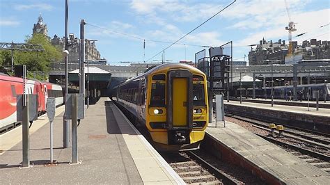 ScotRail Class 158 leaves Edinburgh (4/7/18) - YouTube