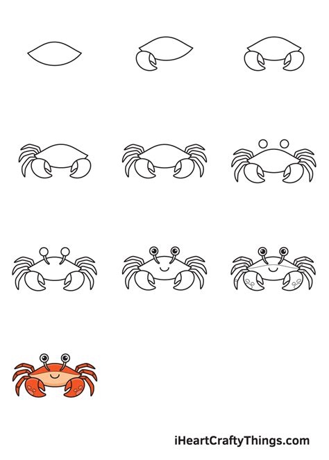 How To Draw An Easy Cartoon Crab Really Easy Drawing Tutorial – NBKomputer