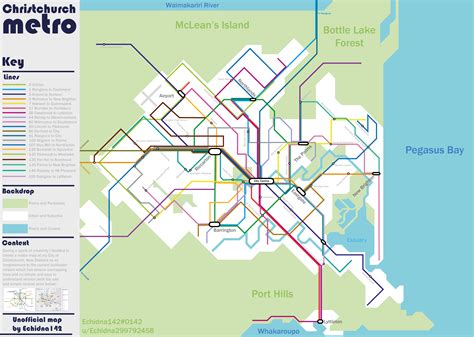 Christchurch Metro Redesign (Map of Bus Routes) New Zealand : r ...