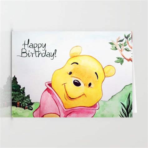 Winnie der Pooh alles Gute zum Geburtstag Karte Grußkarte | Etsy