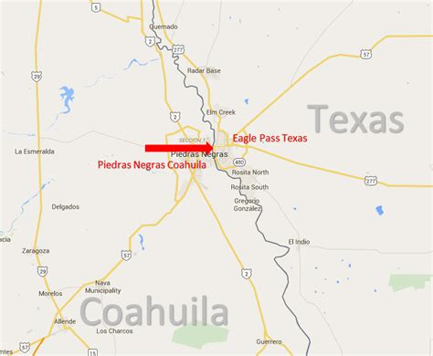 Eagle Pass, Texas – Piedras Negras, Coahuila Border Crossing - Drive ...