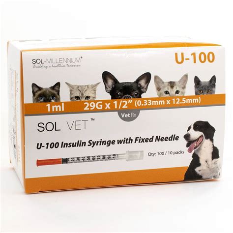 SOL-M/SOL-Vet U-100 Insulin Syringes for Dogs and Cats | VetRxDirect ...