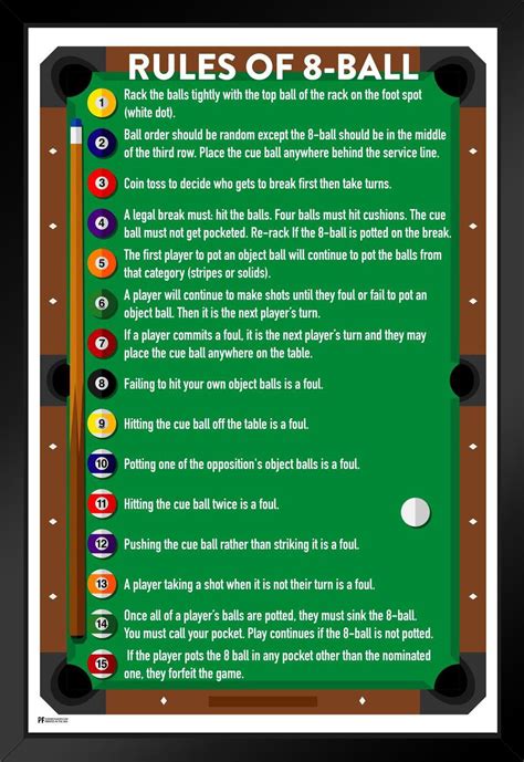 8 Ball Pool Rules Printable