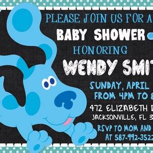 Blue's Clues Baby Shower Invitation, Digital-personalized-print ...