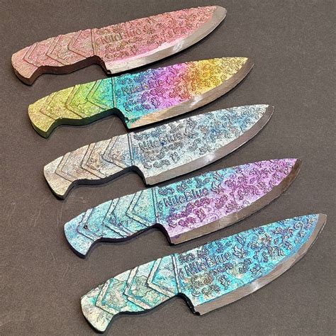 Nile Blue Bismuth Knife in Rainbow Blue Ice Blue Pink or - Etsy