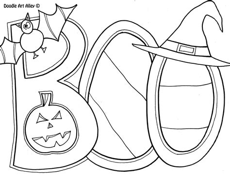 Halloween Coloring Pages - Doodle Art Alley