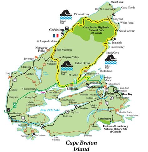 Cape Breton Island Nova Scotia Map Print | Etsy - Printable Map Of Cape ...