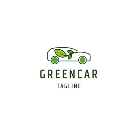 Premium Vector | Green car eco nature logo icon design template flat vector