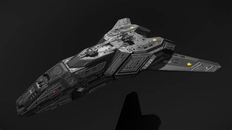 Scifi Stealth Frigate Conqueror - 3D model by MSGDI [353db4d] - Sketchfab