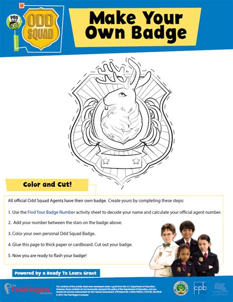 Odd Squad Badge Printable - Printable Word Searches