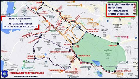 Hyderabad Police issue traffic diversions at Jubilee Hills 45 from Nov ...