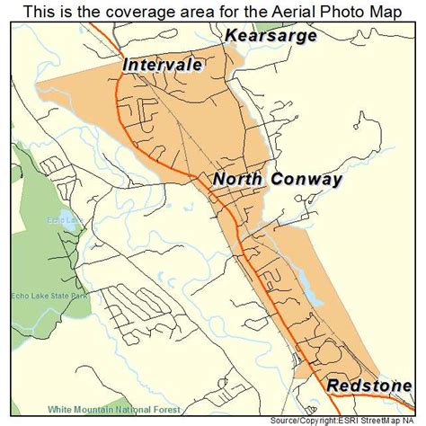 Aerial Photography Map of North Conway, NH New Hampshire