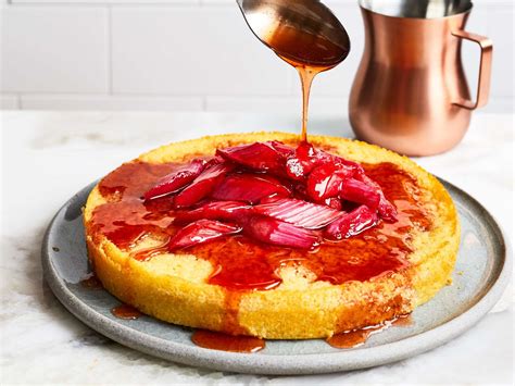 Aperol Spritz Cake with Prosecco-Poached Rhubarb | Recipe | Desserts ...