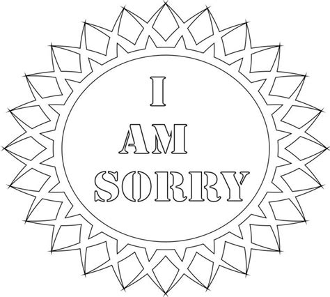 Printable I'm Sorry Coloring Pages - AlysonteBartlett